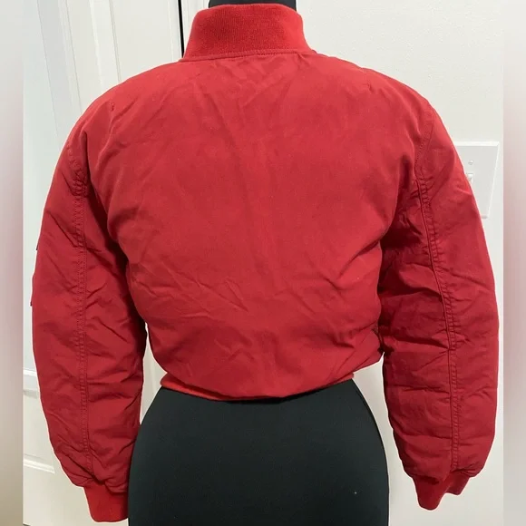 Alpha Industries Red Bomber Jacket NWT